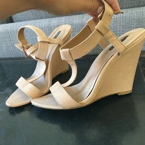 Forever 21 T-Strap Sandal Wedges